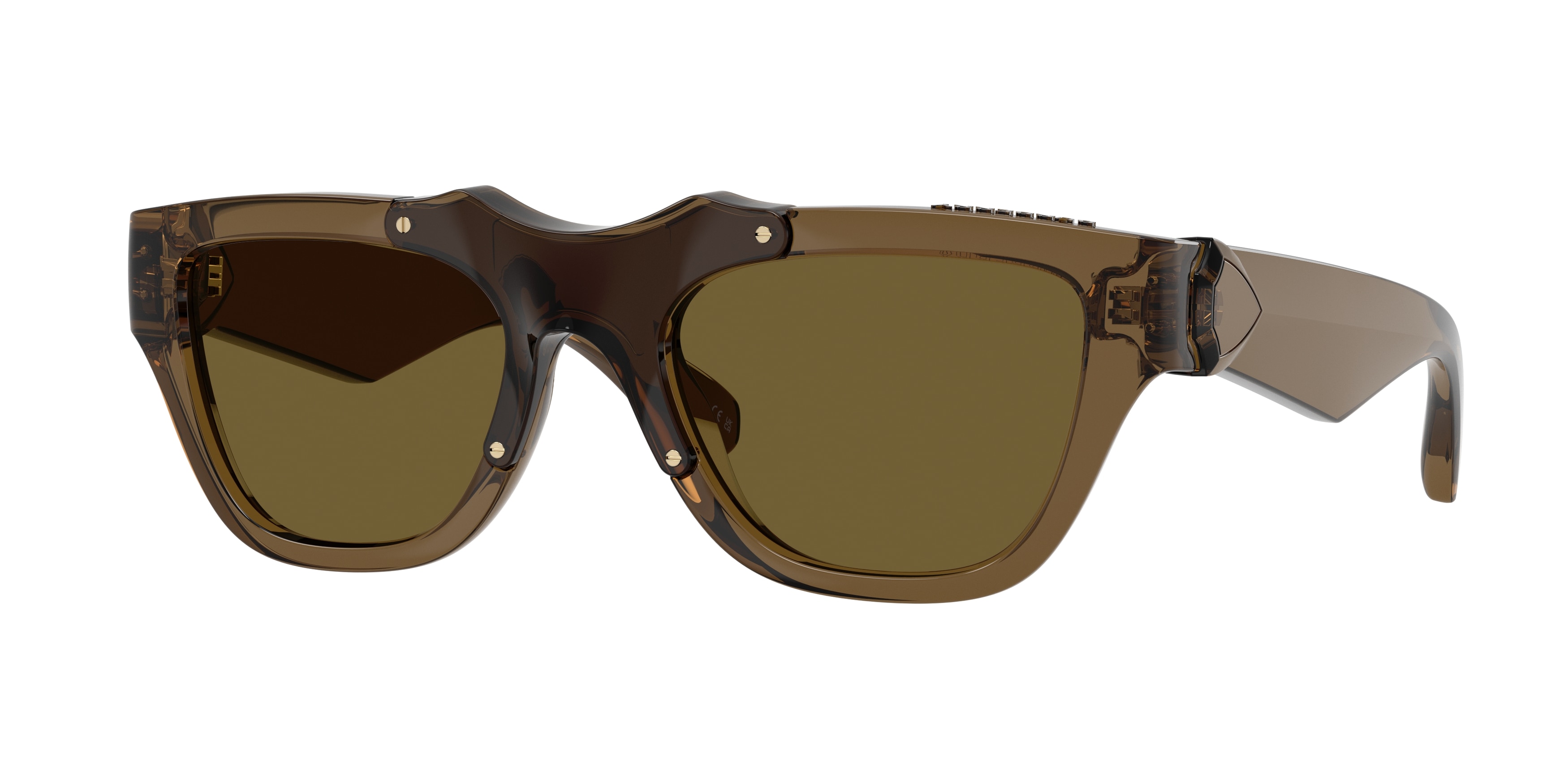 Burberry Unisex BE4445U  414373 Sunglasses Injected Green Brown Squared Normal-image